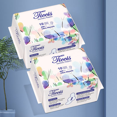 Good price Wholesaler Private Label cotton surface Custom Night Use Blue Printting Ladies Feminine Comfortable Sanitary Pads online