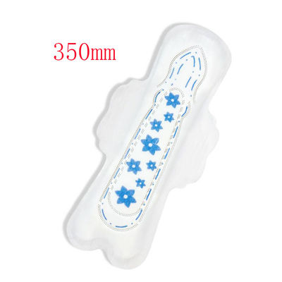 Good price Wholesale Super Soft White Blue Chip Disposable 350mm Sanitary Pad For Woman online