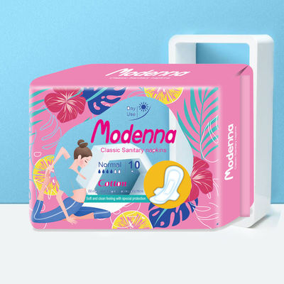 Good price OEM 290mm Hygiene Biodegradable Sanitary Napkin Cotton Feminine Sanitary Pad With Wings online