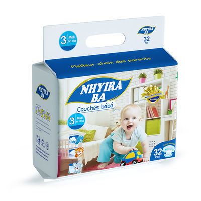 Good price Printed Disposable Baby Diaper Nappies Soft Breathable TUV / ISO Approved online