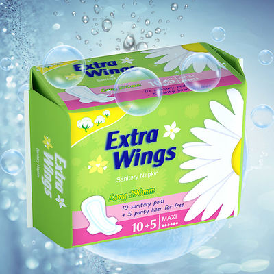 Good price High Absorb Cotton Night Use Sanitary Napkin 280mm Period Pads With Wings online