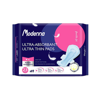 Good price Women Anion Chip Sanitary Pads Blue Printing Strip Cotton Organic Ultra Thin Pads online