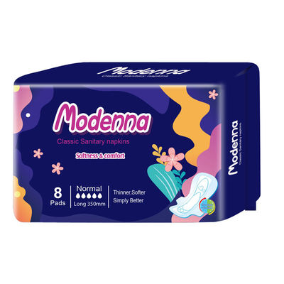 Good price 350mm Overlong Disposable Sanitary Napkin Breathable Organic Cotton Surface online
