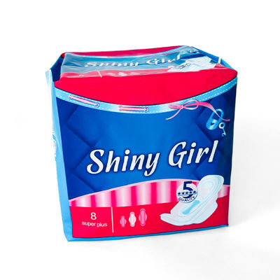 Good price Hot Sale Oem Brand High Absorbent  Cotton Blue printing Sanitary Napkins In China Factory online